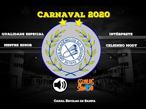 Acadêmicos do Tatuapé 2020 - Áudio do Desfile - #Desfile2020 #PioneiroNoVídeoDosBreques