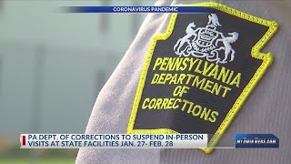 In-person visitation suspended at all Pa. state corrections facilities