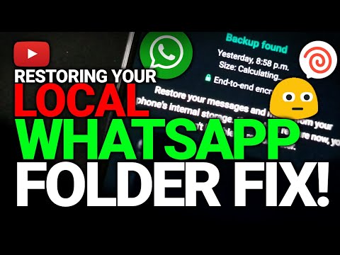 NEUER FIX FÜR LOKALE WHATSAPP-BACKUPS! (2023) Stellen Sie Ihren Backup-Ordner vom PC auf Ihrem Sa...