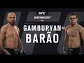 Ps4 UFS MANVEL GAMBURYAN VS BARÃO 3 Raund YutubeAM