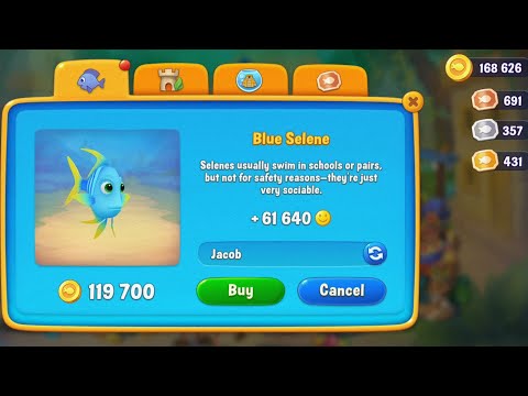 Mobile relaxing game:🧘FishDom🐟🐠 Levels🏆11881 - 11885 Hard🏆*11 mins Gaming... new fish Blue Selene 🐟