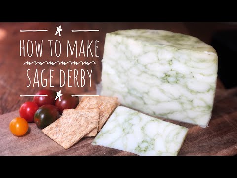 Derby With Sage from Goat Milk- How to make this goat cheese at home