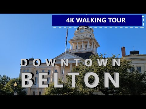 Best Small Town in Texas; 4K Walking Tour: Downtown Belton, TX  *Chapters*