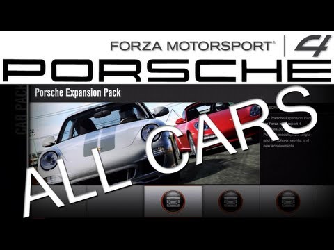 Forza 4 1080p ALL 30 Porsche CARS STOCK STATS Expansion Pack DLC