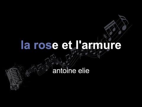 antoine elie | la rose et l'armure | lyrics | paroles | letra |