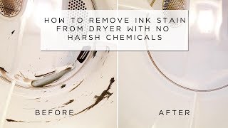 How to remove pen ink from dryer with no harsh chemicals