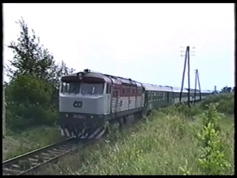 Provoz vlaků na trati č.199 v létě 1998