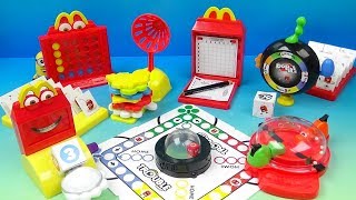 2018 Hasbro Gaming set of 8 McDonalds Happy Meal Kids Toys Video Review