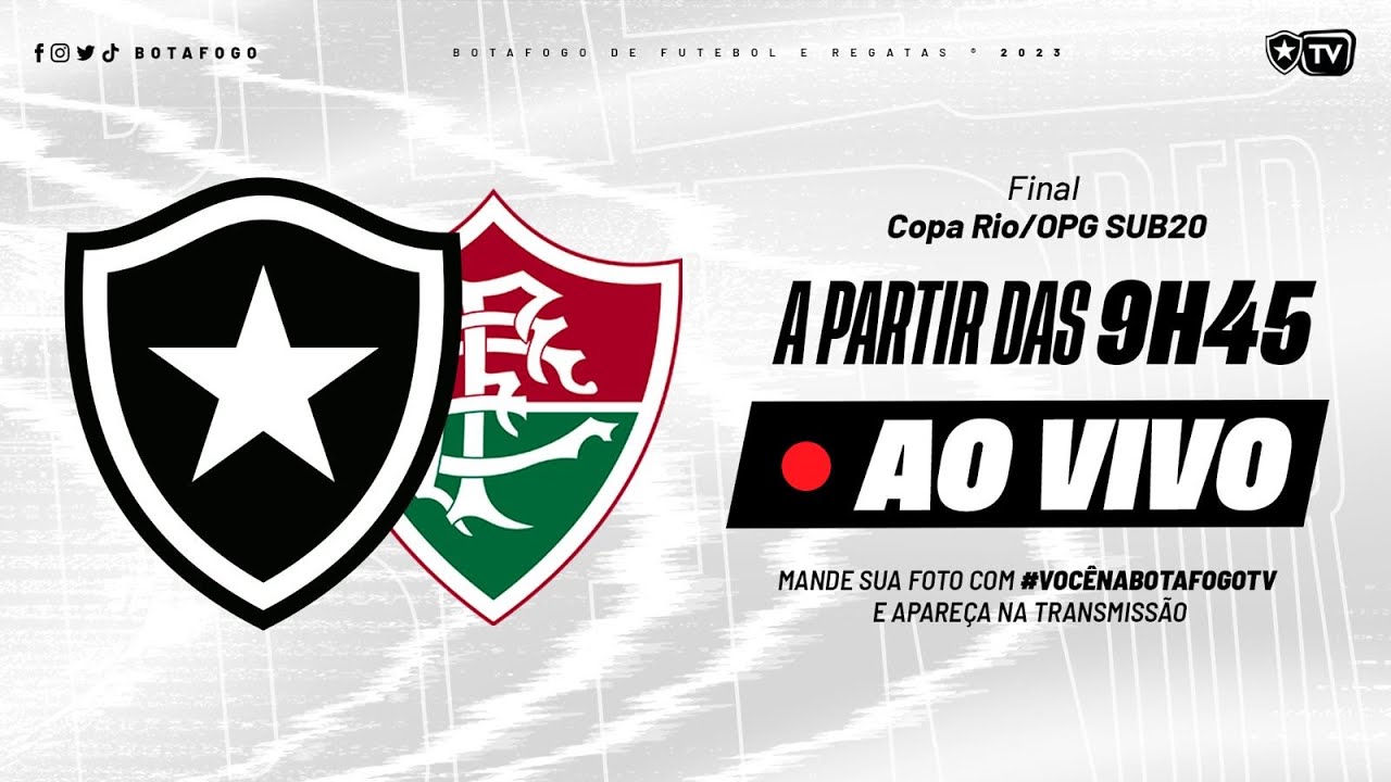 AO VIVO | Botafogo recebe Fluminense no jogo de ida da final da Copa Rio OPG Sub-20