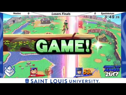 SLU Smash 4 Biweekly #9 - Losers Finals - Nestec (Ness) vs Spoinkman (Marth)