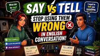 Say vs Tell — Stop Using Them Wrong in English Conversation! (A2-B1)