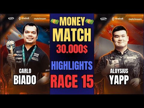 CARLO BIADO - ALOYSIUS YAPP | EXHIBITION MATCH | 10 BALL RACE 15