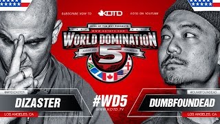 KOTD - Rap Battle - Dizaster vs Dumbfoundead | #WD5