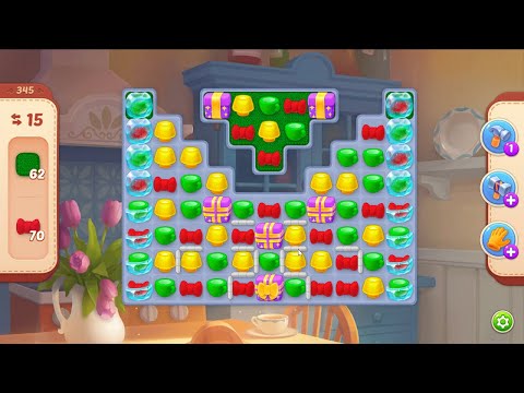 Homescapes level 345 - 15 Moves - No Boosters