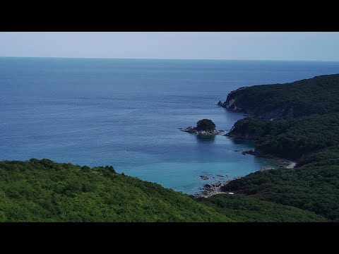 Belas baías vistas do ar, Primorsky Krai, Rússia | Vídeo Quadcopter/Drone, 4k
