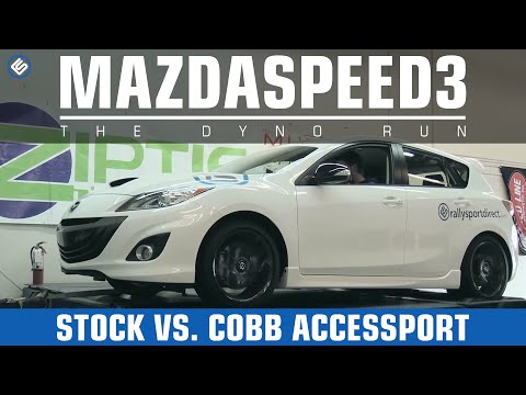 Stock VS. COBB AccessPORT Stage 1 Dyno Runs with our Yurtle the Turtle 2013 Mazdaspeed3