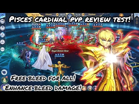 Saint Seiya: Awakening (KOTZ) - Pisces Cardinal Review Test PvP! Bleed for All! Enhance Bleed DMG!