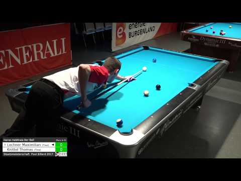 ÖSTM Pool Billard 2017 - 8er Ball - Halbfinale Herren - Maximilian Lechner gg. Thomas Knittel