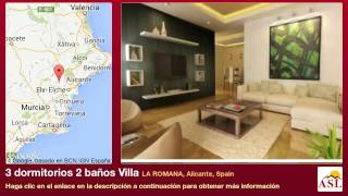 preview picture of video '3 dormitorios 2 baños Villa se Vende en LA ROMANA, Alicante, Spain'