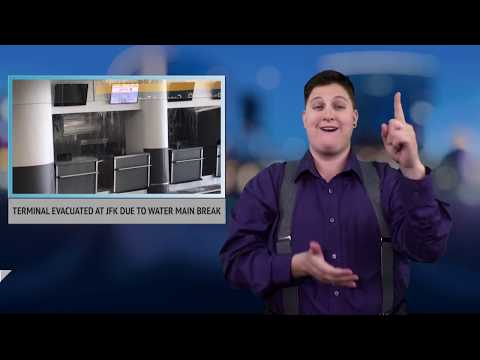 Terminal evacuated at JFK due to water main break (ASL - 1.7.18)