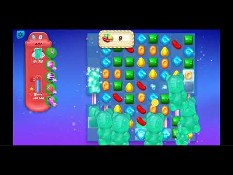 Candy Crush Soda Saga Level 487 (Four Hundred and Eighty Seven) NO BOOSTERS