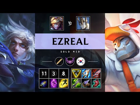 Ezreal Mid vs Galio: Triple Kill, Unstoppable - KR Master Patch 14.24