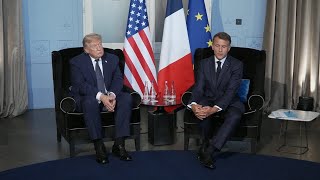 PRESIDENT TRUMP MEETS WITH PRESIDENT OF FRENCH REPUBLIC
