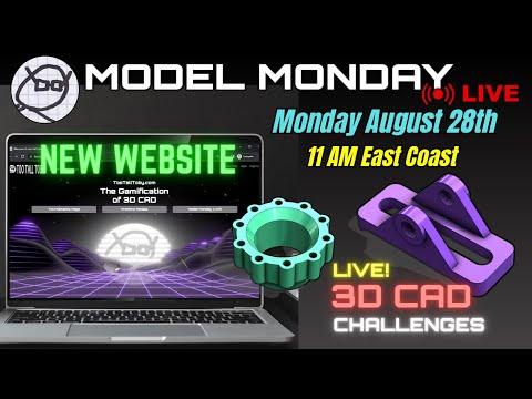 Model Monday LIVE - Live Modeling Challenges - Onshape Tutorials