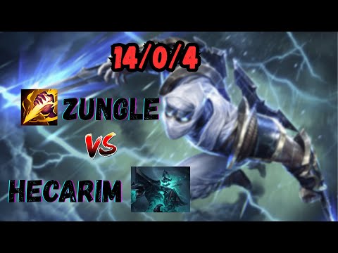 14/0/4 ZED JUNGLE vs HECARIM — Perfect Game ⚡⚡