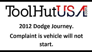 2012 Dodge Journey, No Start, No Comm