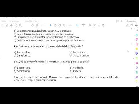 Resolución de preguntas tipo prueba LENGUAJE Primer Ciclo