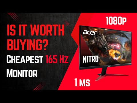 Acer Nitro KG241Y Sbiip 23.8” Full HD (1920 x 1080) VA Gaming Monitor | AMD FreeSync Premium Technology | 165Hz Refresh Rate | 1ms (VRB) | ZeroFrame Design | 1 x Display Port 1.2 & 2 x HDMI 2.0,Black video review thumbnail