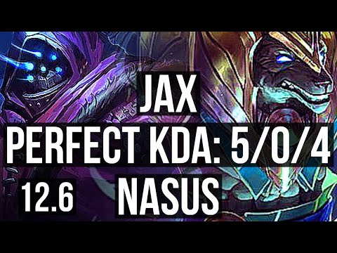 JAX vs NASUS (TOP) | 5/0/4, 500+ games | KR Master | 12.6