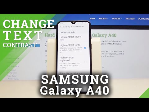 How to Turn On High Contrast Text in SAMSUNG Galaxy A40 – Customize Display Settings