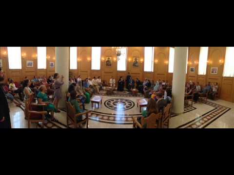 Fjala  përshëndetëse e Kryepiskopit Anastas me rastin e ardhjes në Shqipëri të dy koreve ruse