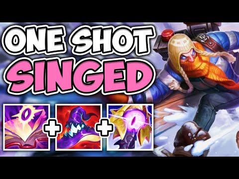 WHEN SINGED HITS 800 AP AT 20 MINUTES! (LEGIT ONE SHOTS) - League of Legends
