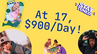 At 17-year-old he’s already monetizing the skills he learned here!