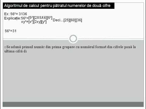 Algoritmul de calcul pentru pătratul numerelor de două cifre.avi