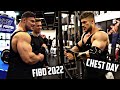 EXPERIENCING THE FIBO 2022 | HIGHER VOLUME CHEST WORKOUT