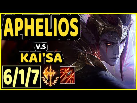 VIPER (APHELIOS) vs KAI'SA - 6/1/7 KDA BOTTOM ADC GAMEPLAY - KR Ranked GRANDMASTER