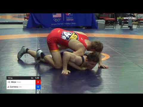 2018 Marine Corps US Open/Senior Men's Freestyle 74 Con 8 #1 - Evan Wick (TMWC-UW) Vs. Jonathan Ca