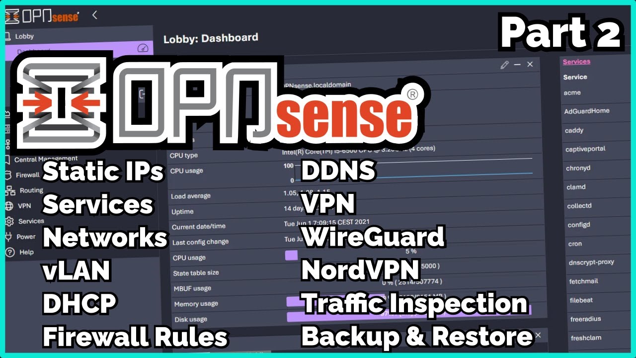 How to Configure OpnSense - vLAN, VPN,  Port Forward, Firewall Rules, WireGuard, DHCP... - Part 2