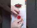 Felting Pomegranate Brooch | Handmade Accessory Sound Therapy | ASMR