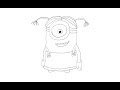 Girl Minion. Despicable Me. How to draw a easy ...