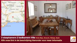 preview picture of video '3 slaapkamers 2 badkamers Villa te Koop in Venta Baja, Alcaucin, Malaga, Spain'