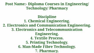 Admission Diploma Courses in Engg & Pharmacy under Meghalaya State Quota 2021-