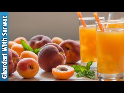 Fresh Peach Juice Recipe By Ghardari With Sarwat (Summer Special Drink)