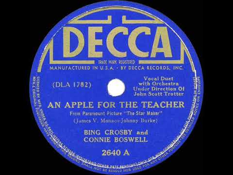 1939 HITS ARCHIVE: An Apple For The Teacher - Bing Crosby & Connee Boswell