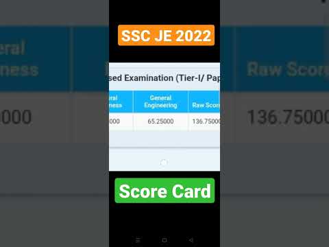 | SSC JE 2022 Score card | SSC JE 2023 |