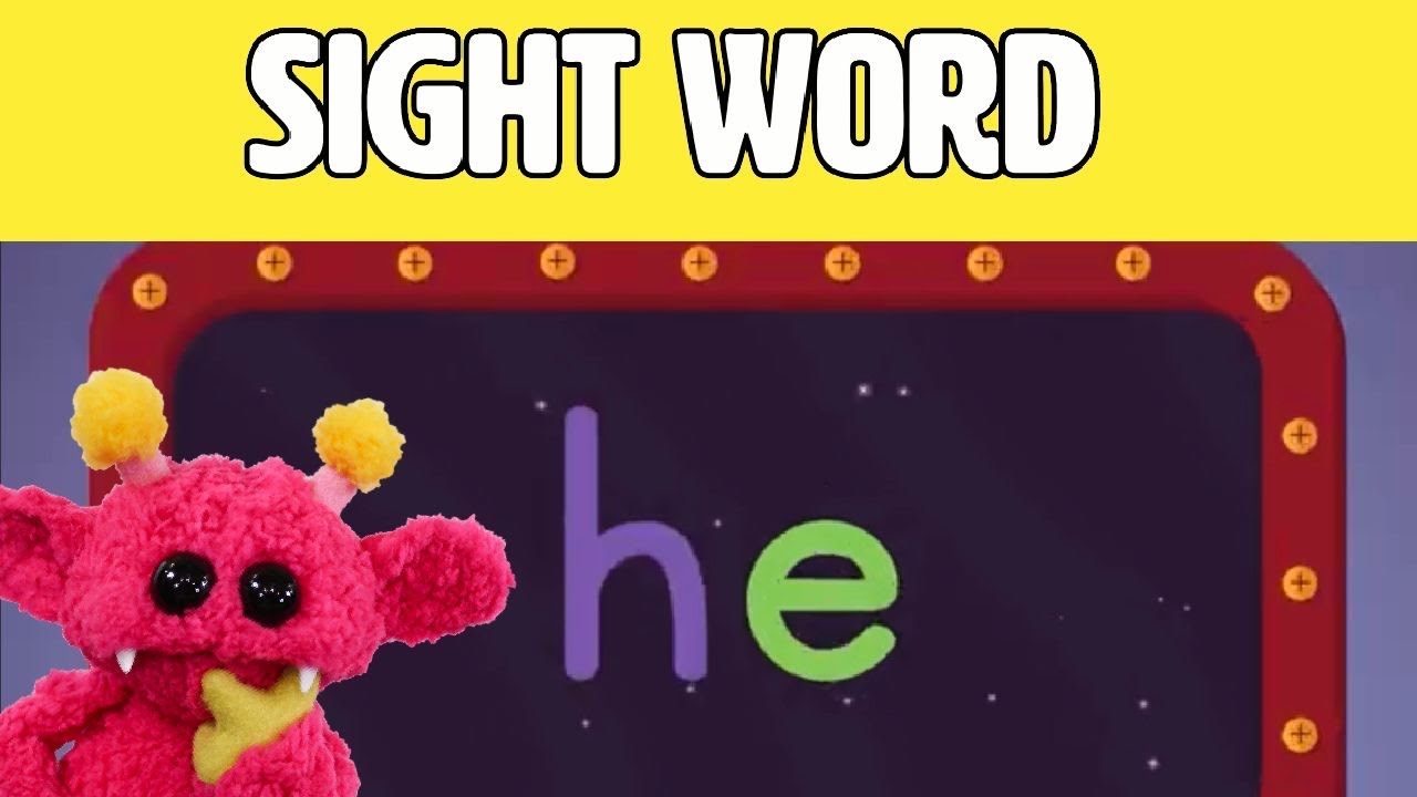 HE - Let's Learn the Sight Word HE with Hubble the Alien! | Nimalz Kidz! Songs and Fun!